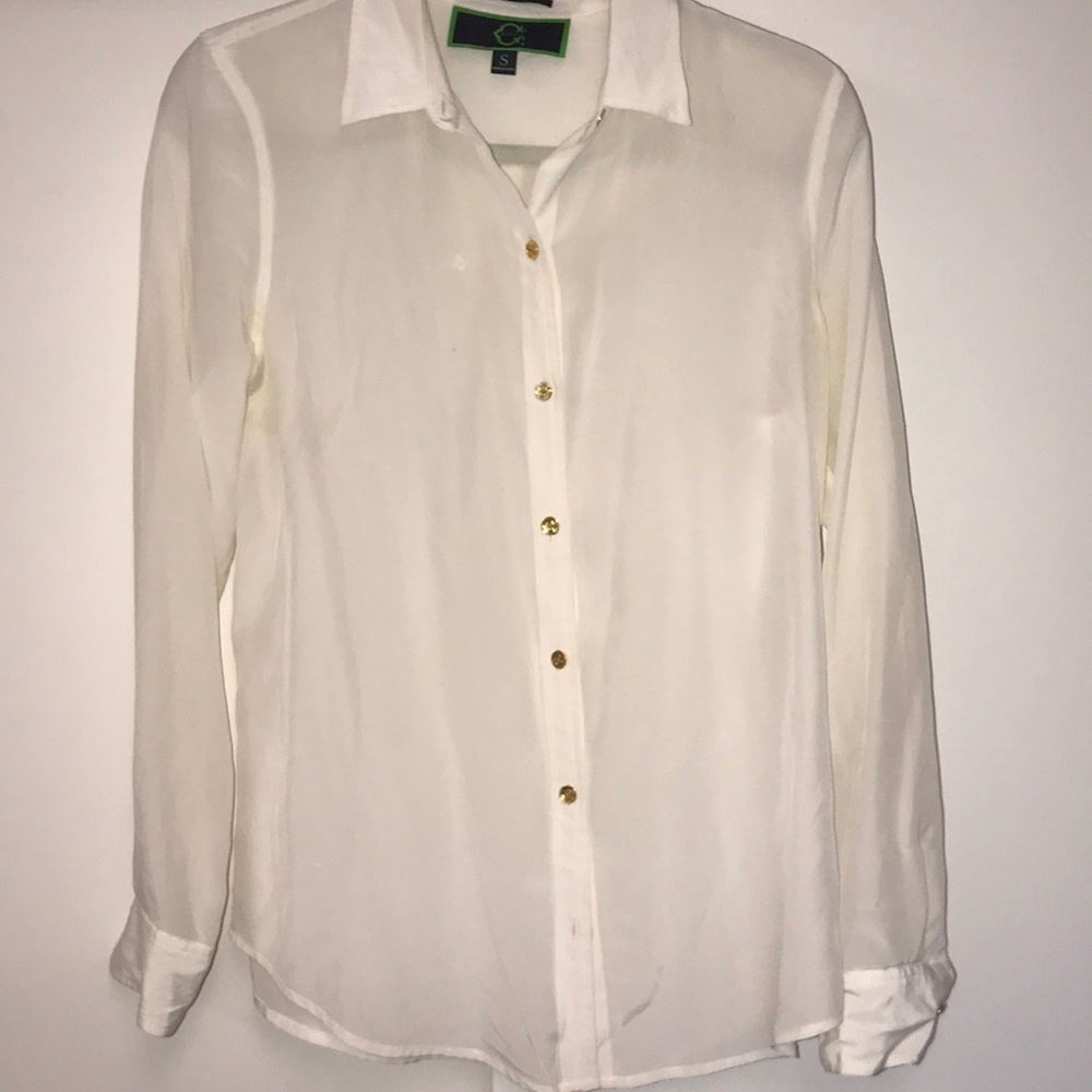 Cream dress blouse